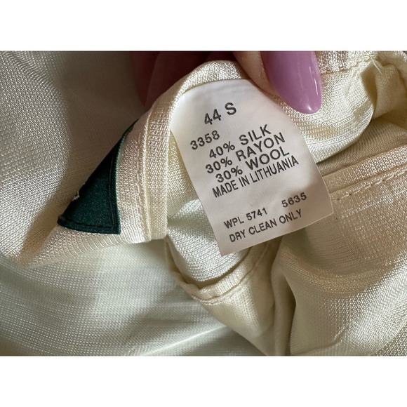 Oscar De La Renta Wool Blazer Mens Size 44S Two Button Suit Jacket Brown - Picture 4 of 7